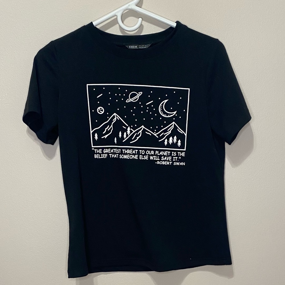 SHEIN Black tee shirt size small